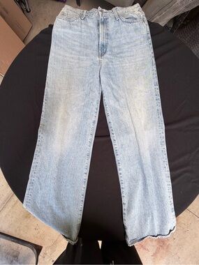 EDWIN USA Light Wash High Rise Wide Leg Baggy Jeans Size 30